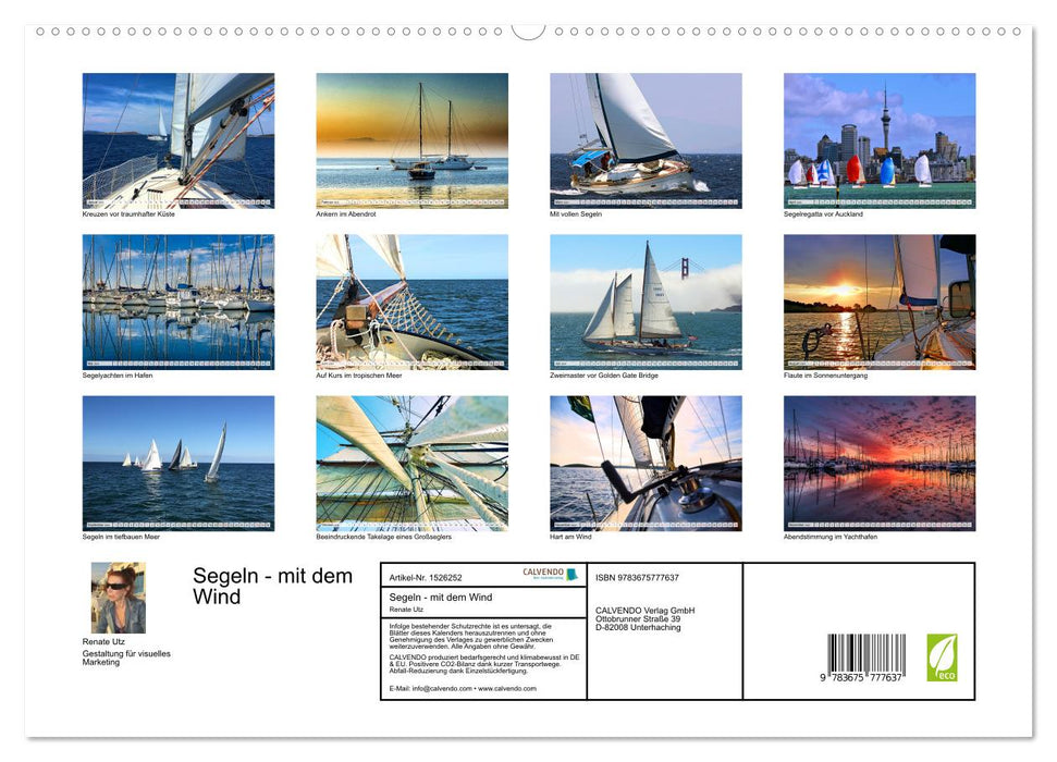 Segeln - mit dem Wind (CALVENDO Premium Wandkalender 2024)