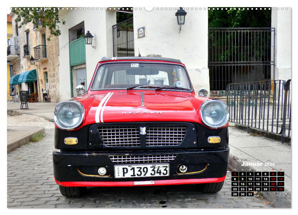 Triumph Herald - Ein britischer Klassiker in Havanna (CALVENDO Premium Wandkalender 2024)