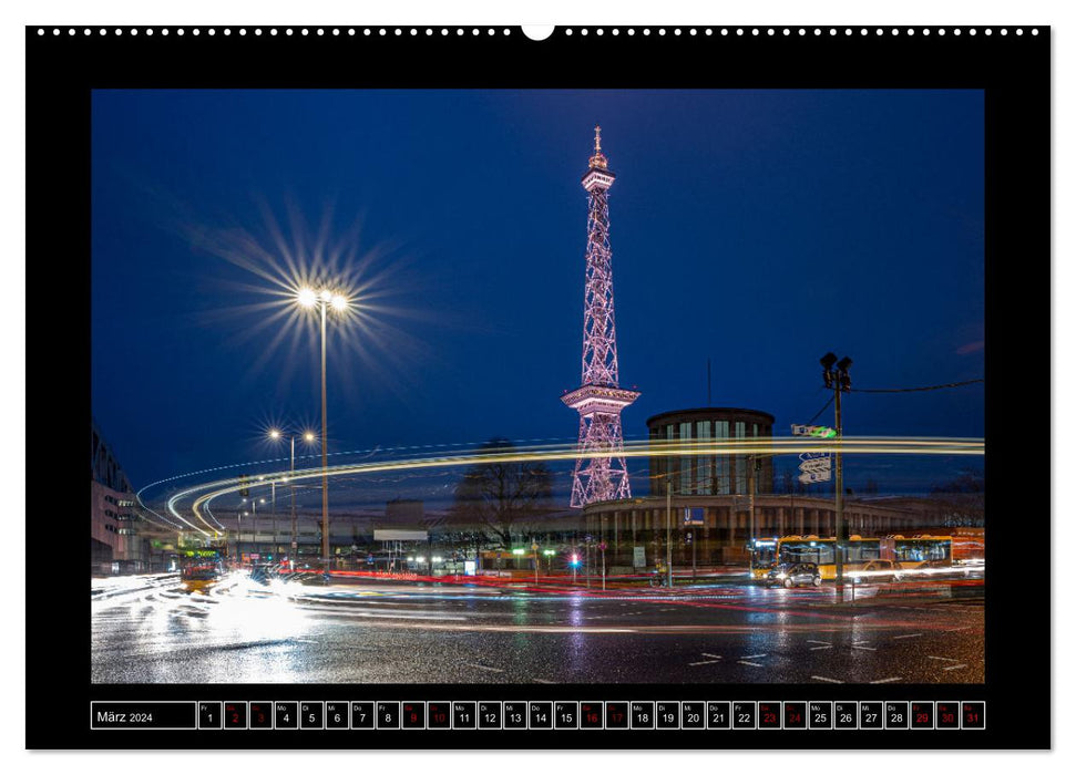 Berlin im Dunkeln (CALVENDO Wandkalender 2024)