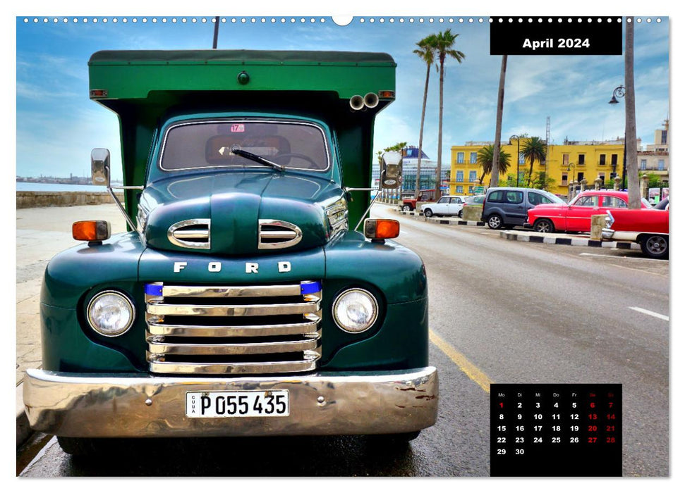 FORD TRUCKS IN CUBA - Veterans of the Road (CALVENDO Premium Wall Calendar 2024) 
