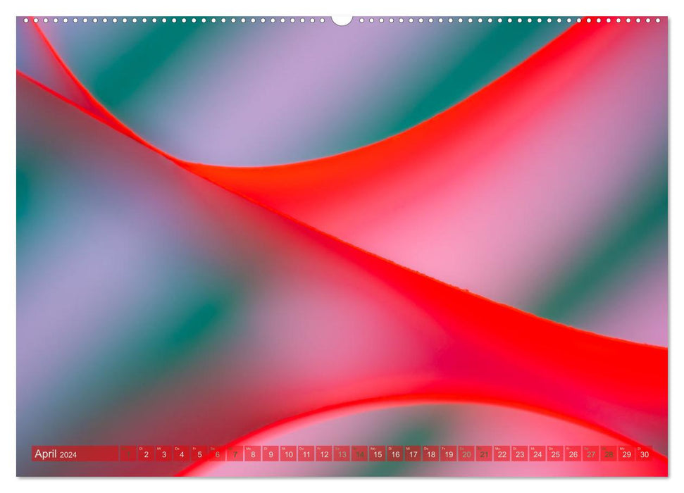 Shapes and Colors - Abstract Macro Photography (CALVENDO Wall Calendar 2024) 