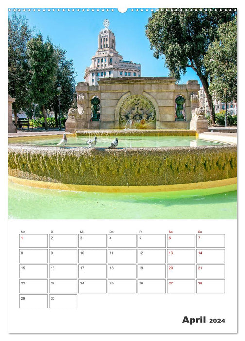 Barcelona - Urlaubsplaner (CALVENDO Premium Wandkalender 2024)