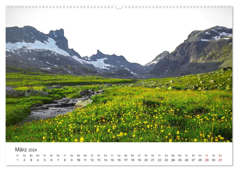 The most beautiful flower meadows in the world (CALVENDO Premium Wall Calendar 2024) 