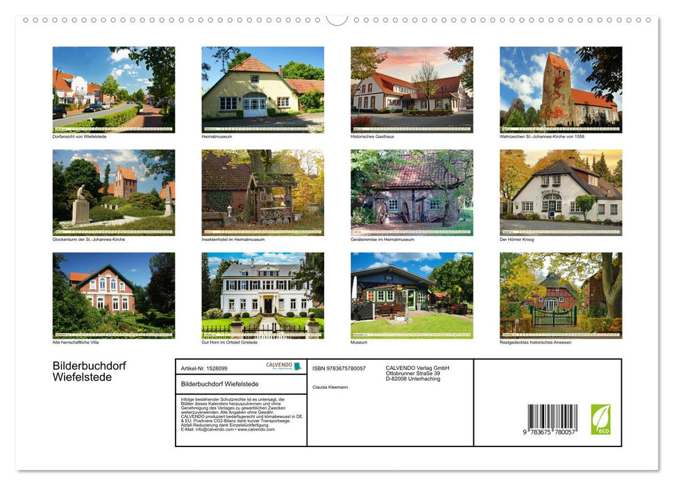 Picture book village Wiefelstede (CALVENDO Premium Wall Calendar 2024) 