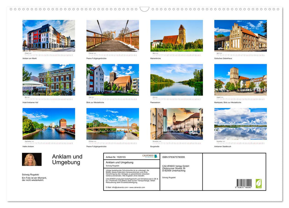 Anklam and surroundings (CALVENDO wall calendar 2024) 