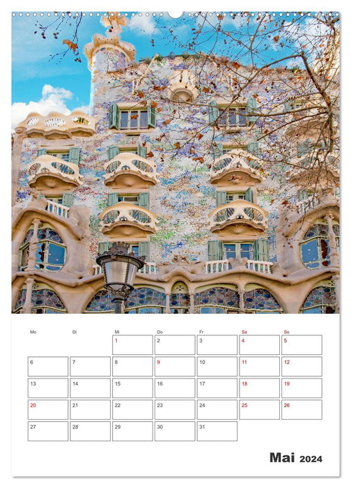Barcelona - Urlaubsplaner (CALVENDO Wandkalender 2024)