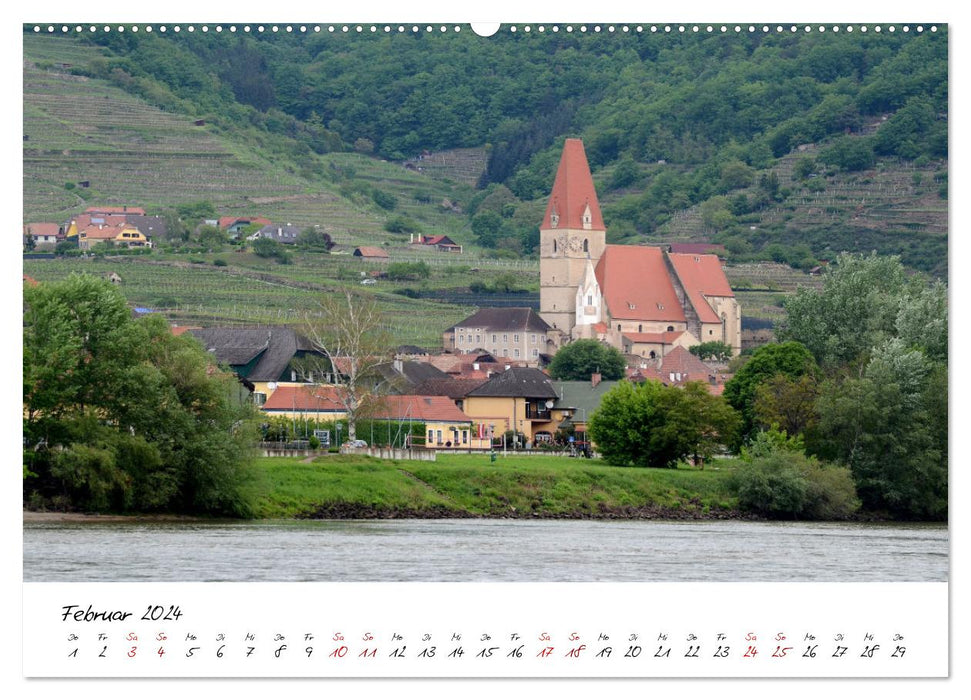 Entlang der Donau, Sehenswürdigkeiten von Passau bis Budapest (CALVENDO Premium Wandkalender 2024)
