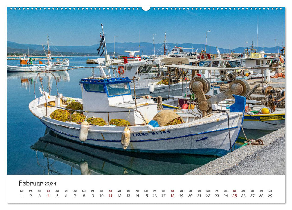 Ouranopoli - À la frontière avec la République monastique d'Athos (Calendrier mural CALVENDO Premium 2024) 