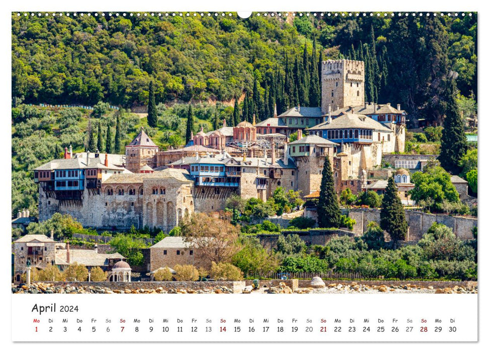 Ouranopoli - On the border with the Monastic Republic of Athos (CALVENDO Premium Wall Calendar 2024) 