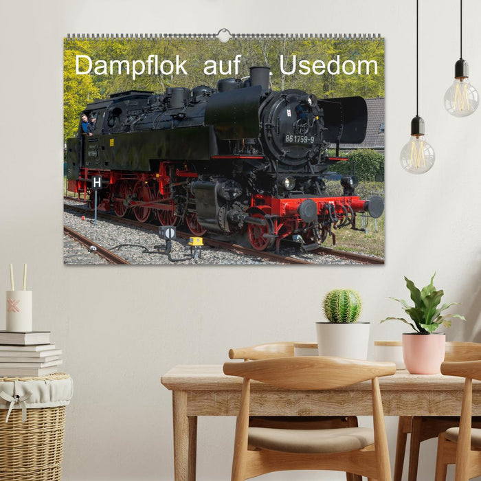 Steam locomotive on Usedom (CALVENDO wall calendar 2024) 