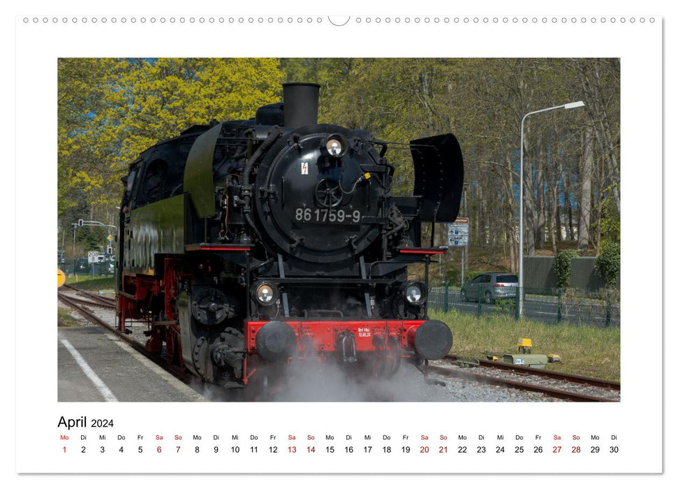 Steam locomotive on Usedom (CALVENDO wall calendar 2024) 