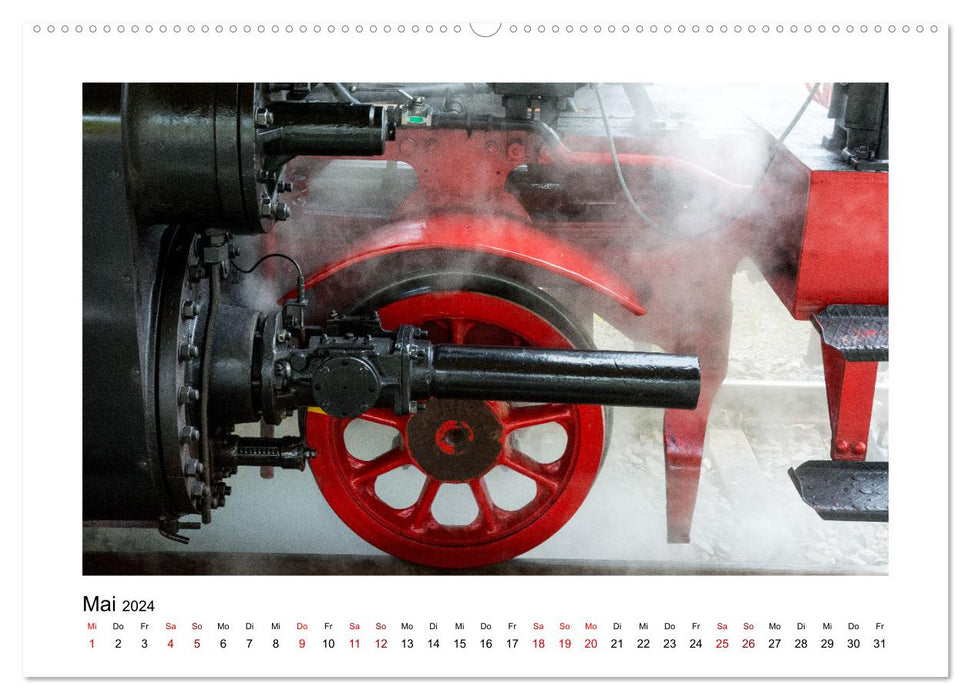 Dampflok auf Usedom (CALVENDO Wandkalender 2024)