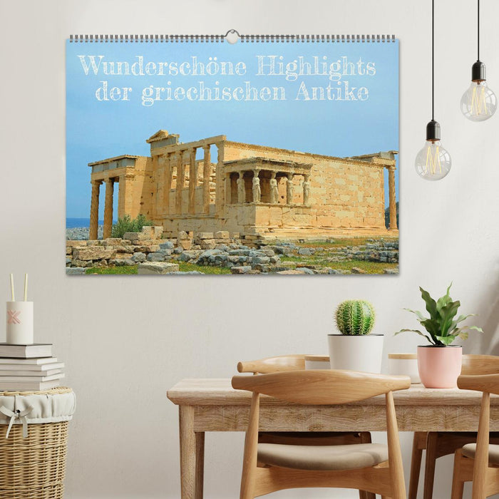 Beaux points forts de l'Antiquité grecque (calendrier mural CALVENDO 2024) 
