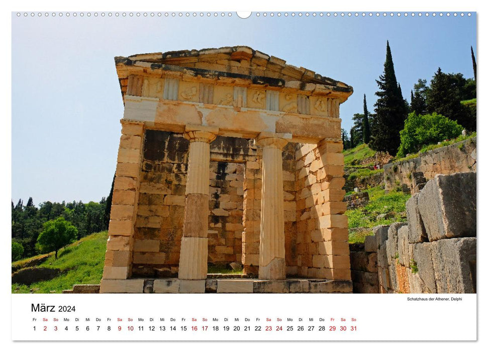 Wunderschöne Highlights der griechischen Antike (CALVENDO Wandkalender 2024)