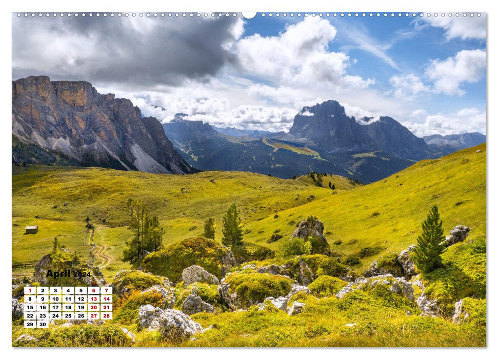 Mountain peaks of the Dolomites (CALVENDO Premium Wall Calendar 2024) 