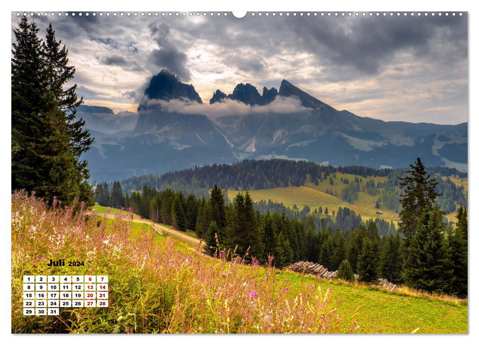 Mountain peaks of the Dolomites (CALVENDO Premium Wall Calendar 2024) 