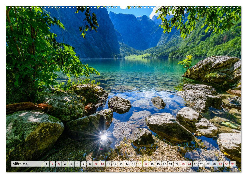 Bayerische Seenlandschaften - Natur im Einklang mit Freizeit und Kultur (CALVENDO Wandkalender 2024)