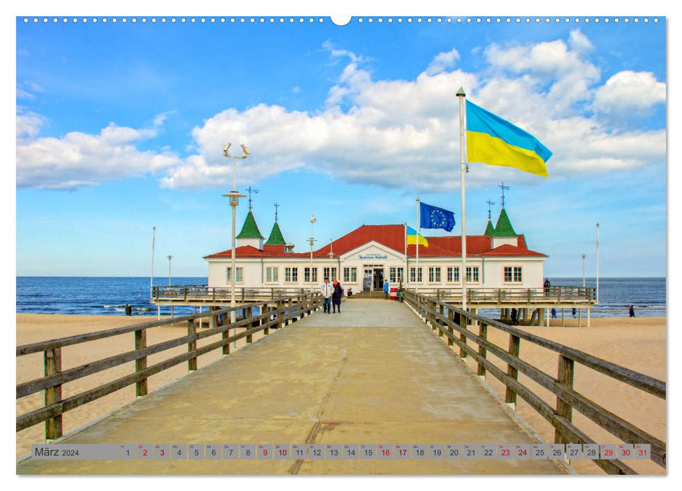 The Kaiserbad Ahlbeck – moments of an April day from the Baltic Sea island of Usedom (CALVENDO wall calendar 2024) 