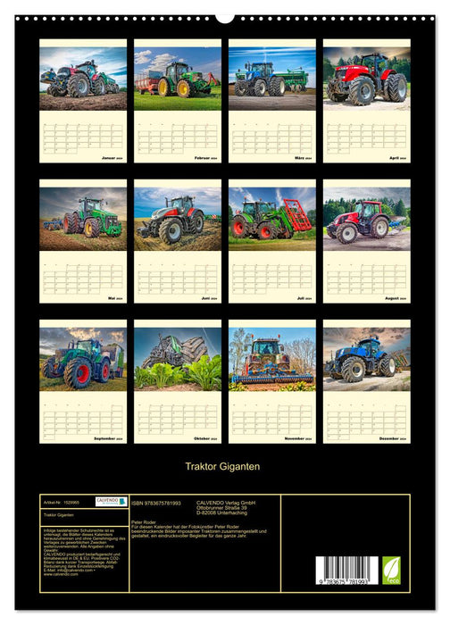 Traktor Giganten (CALVENDO Premium Wandkalender 2024)