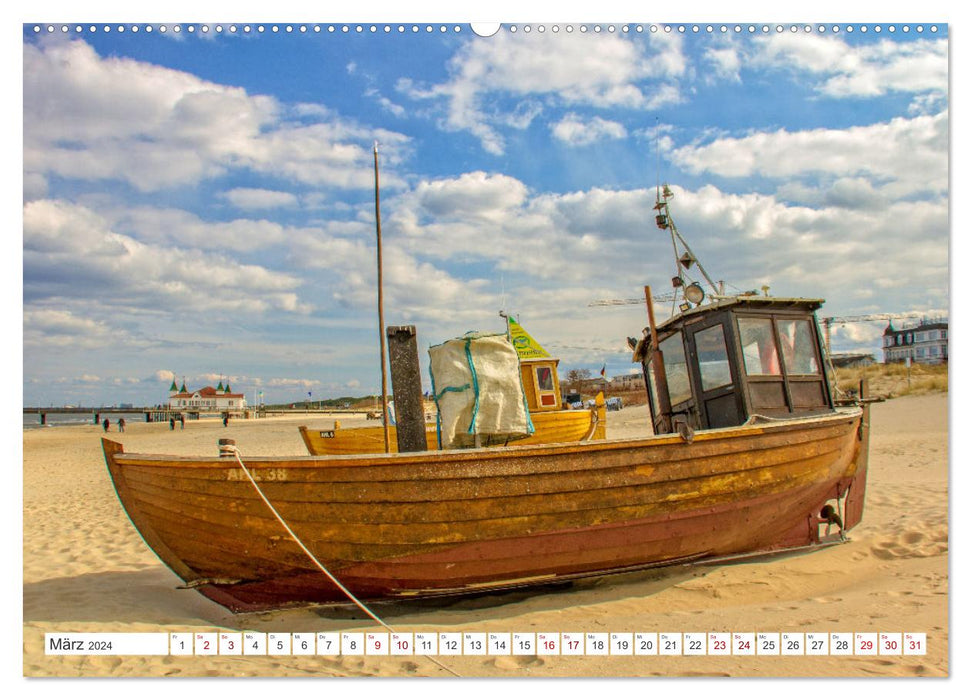 Four imperial baths - two nations - impressions from the Baltic Sea island of Usedom (CALVENDO wall calendar 2024) 