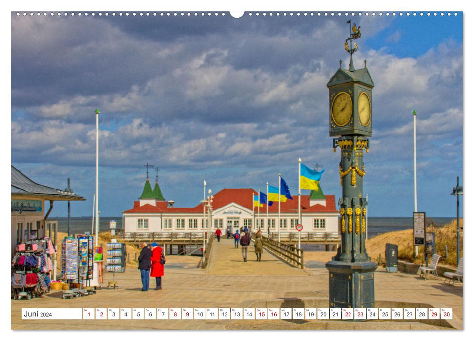 Four imperial baths - two nations - impressions from the Baltic Sea island of Usedom (CALVENDO wall calendar 2024) 