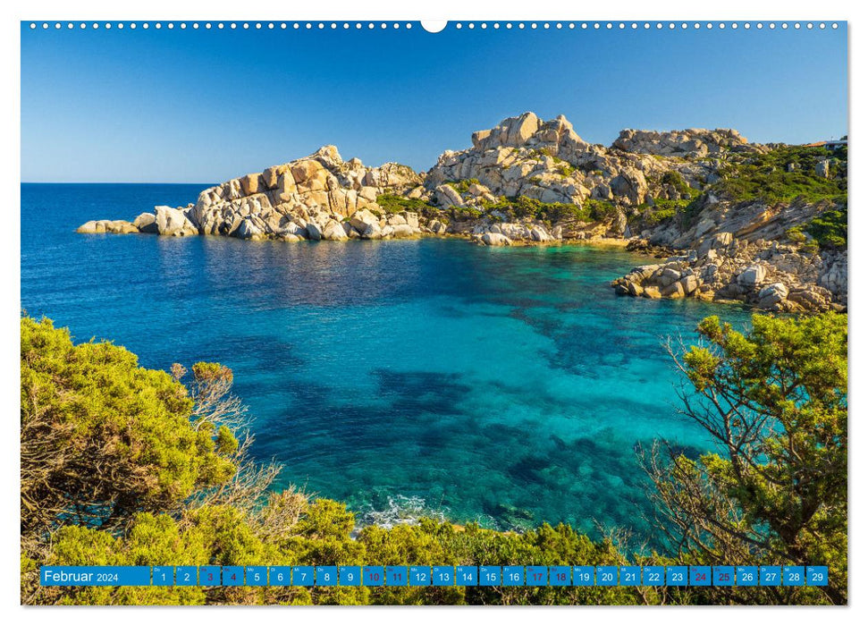 Sardinia with Corsica (CALVENDO Premium Wall Calendar 2024) 