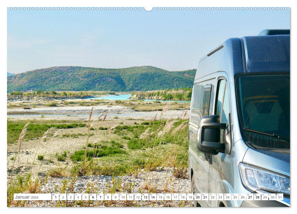Mit dem Campervan über den Balkan (CALVENDO Wandkalender 2024)