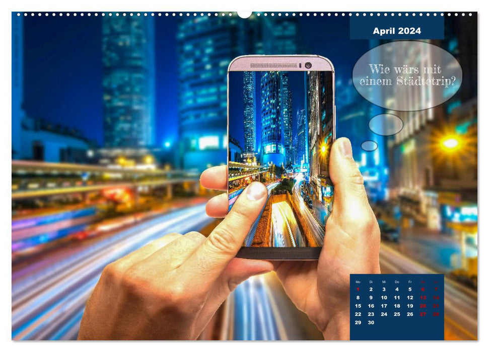 Mobile phone art by VogtArt (CALVENDO wall calendar 2024) 