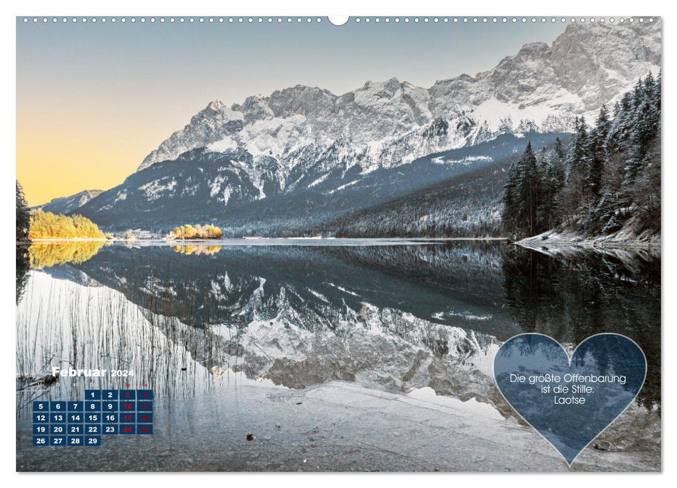 Berge und Seen, mit Zitaten - nur für Dich by VogtArt (CALVENDO Wandkalender 2024)