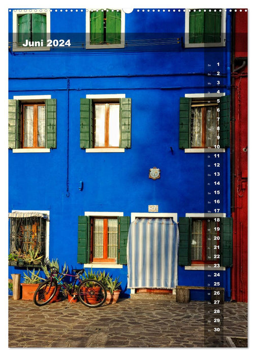 L'isola di Burano - A walk across the colorful island (CALVENDO wall calendar 2024) 