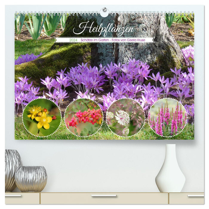 Heilpflanzen - Schätze im Garten (CALVENDO Premium Wandkalender 2024)