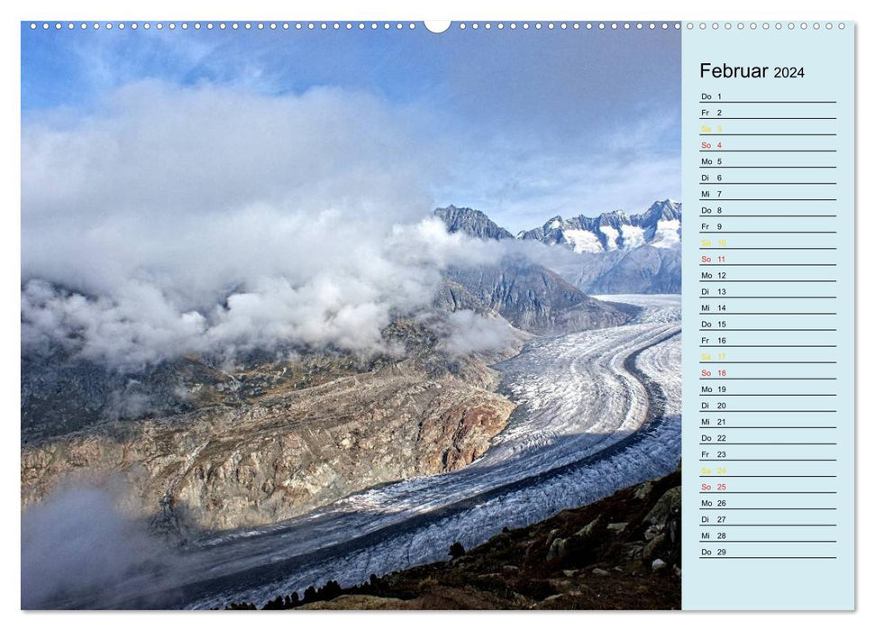 Grüezi . Landschaften in der Schweiz Planer (CALVENDO Wandkalender 2024)