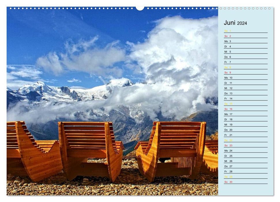 Grüezi . Landschaften in der Schweiz Planer (CALVENDO Wandkalender 2024)