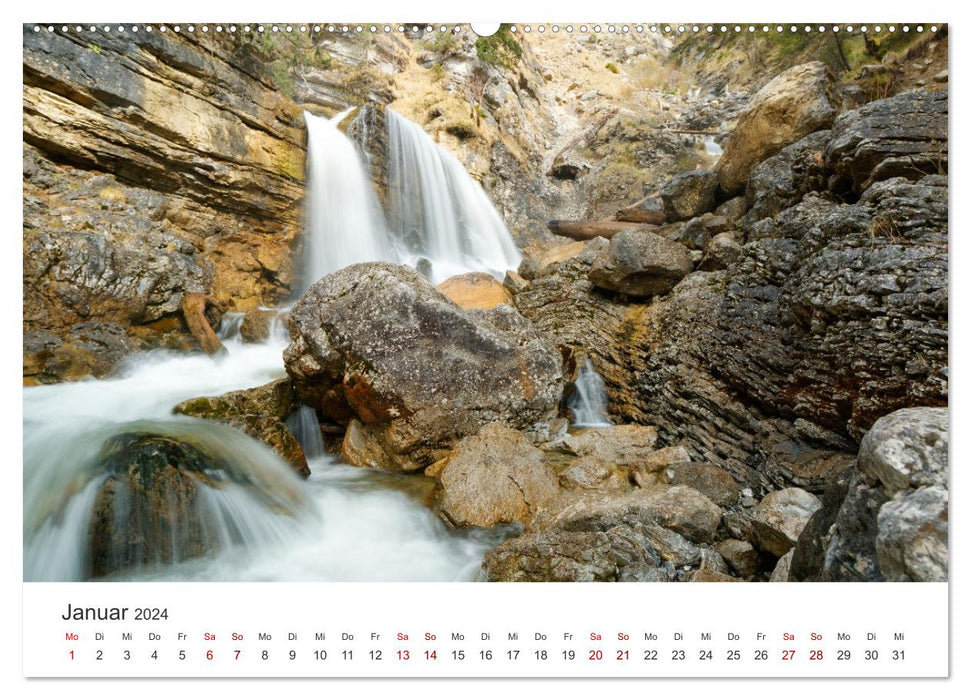 Wasser bewegt - Wasserfälle und Stromschnellen (CALVENDO Wandkalender 2024)