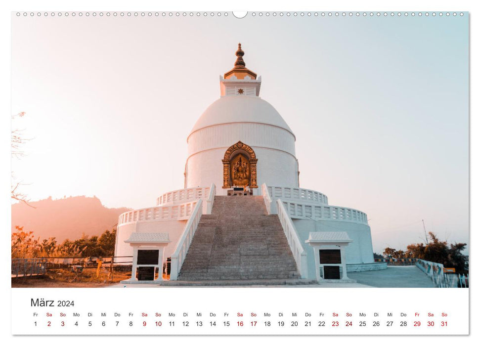 Nepal - Eine bezaubernde Reise nach Asien. (CALVENDO Premium Wandkalender 2024)