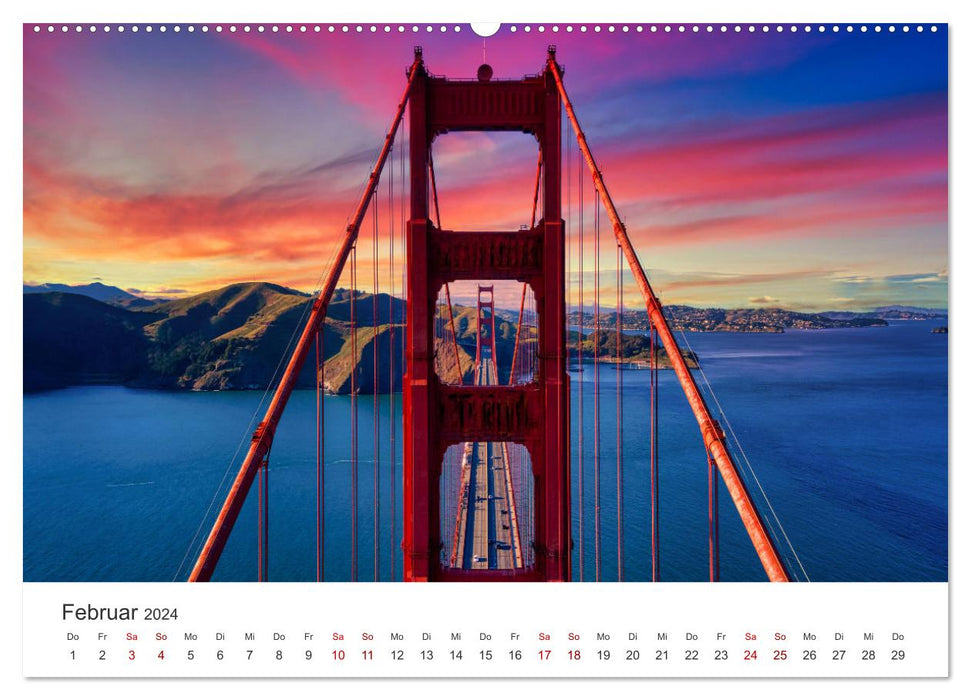 Golden Gate Bridge - Das berühmte Wahrzeichen von San Francisco. (CALVENDO Wandkalender 2024)