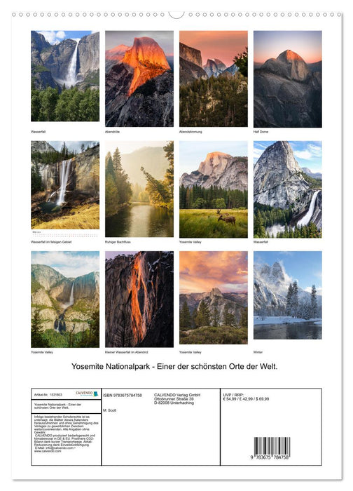 Yosemite Nationalpark - Einer der schönsten Orte der Welt. (CALVENDO Wandkalender 2024)