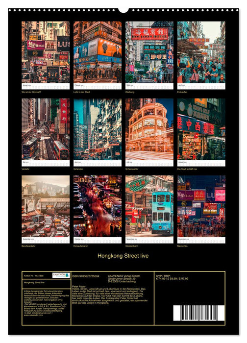 Hongkong Street live (CALVENDO Premium Wandkalender 2024)