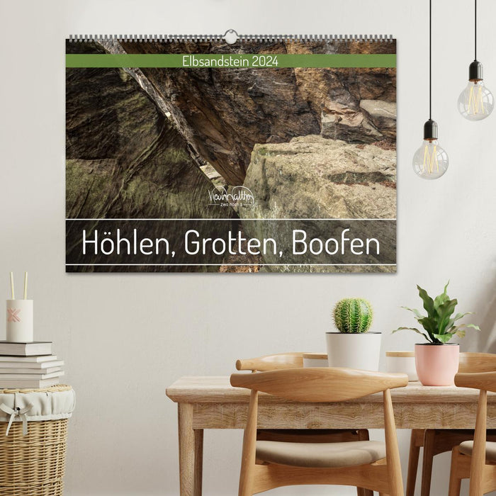 Höhlen, Grotten, Boofen - Elbsandstein (CALVENDO Wandkalender 2024)