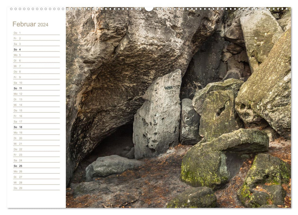 Caves, grottos, boofen - Elbe sandstone (CALVENDO wall calendar 2024) 