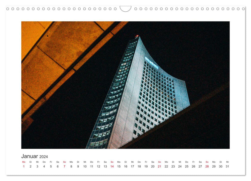 Leipzig at night (CALVENDO wall calendar 2024) 