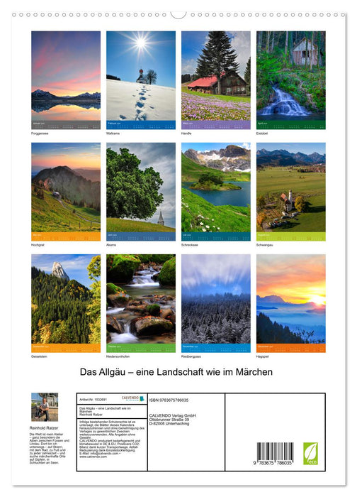 Das Allgäu – eine Landschaft wie im Märchen (CALVENDO Premium Wandkalender 2024)