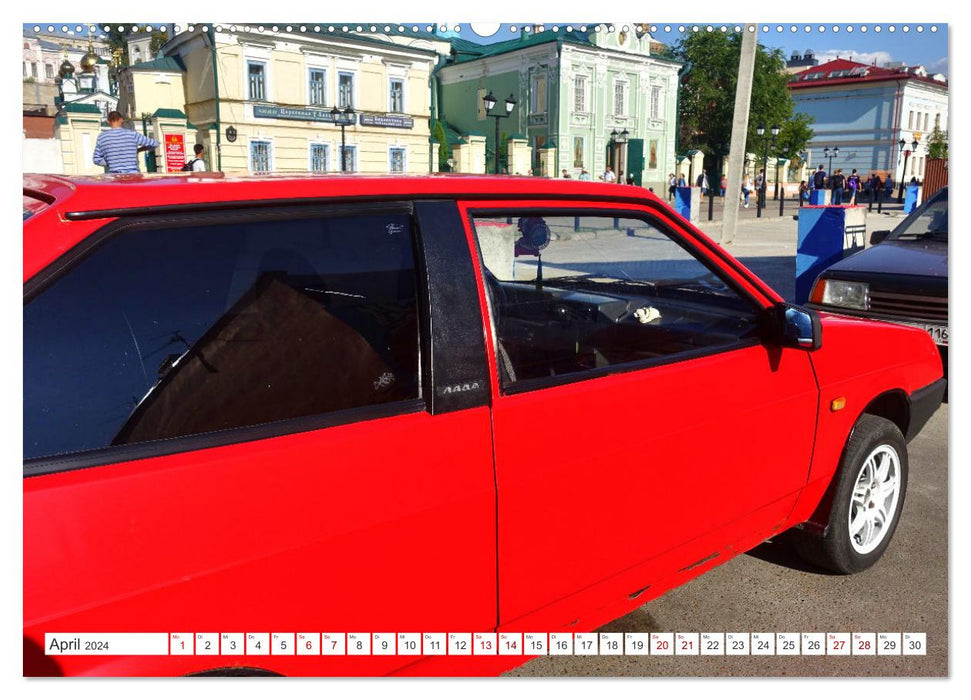 DANS LE LOOK LADA - Voitures classiques et voitures neuves en Russie (calendrier mural CALVENDO 2024) 