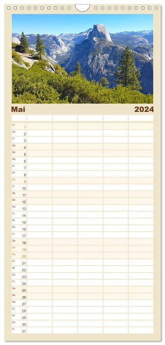 USA Nationalparks - Familienplaner / Kalender - Eine Reise durch die Vielfalt und Schönheit der Naturparks Nordamerikas (CALVENDO Familienplaner 2024)