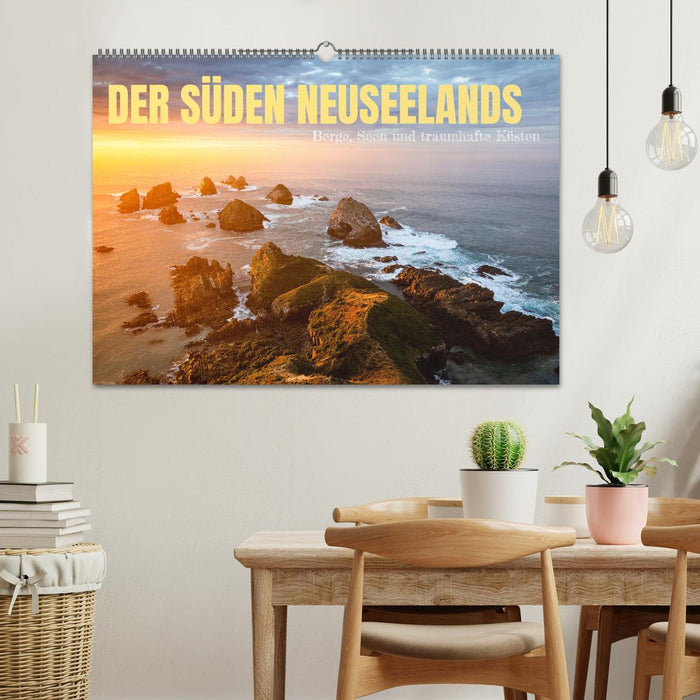 Le sud de la Nouvelle-Zélande : montagnes, lacs et belles côtes (calendrier mural CALVENDO 2024) 