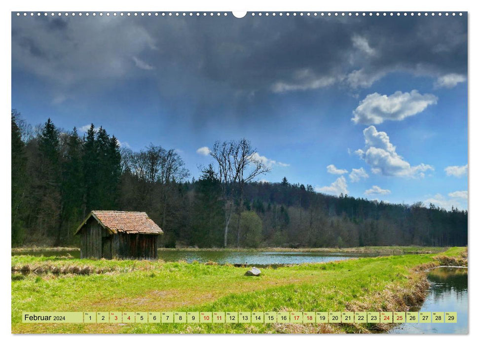 Die Stauden - eine Bilderbuchlandschaft vor den Toren Augsburgs (CALVENDO Wandkalender 2024)