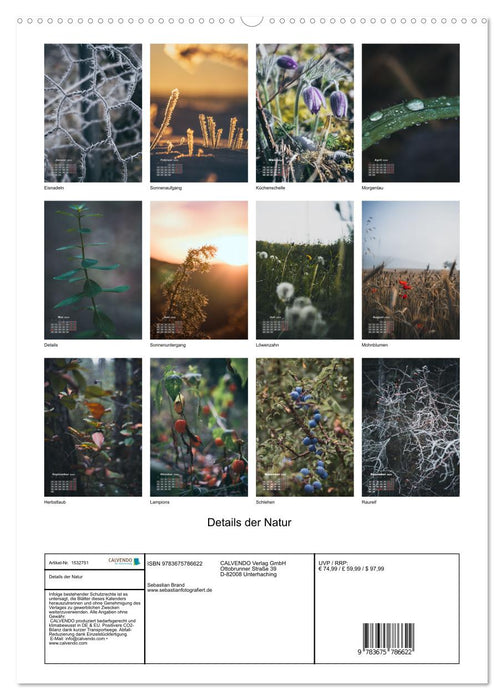 Details der Natur (CALVENDO Premium Wandkalender 2024)