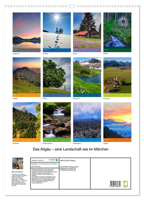 The Allgäu – a landscape like in a fairy tale (CALVENDO wall calendar 2024) 