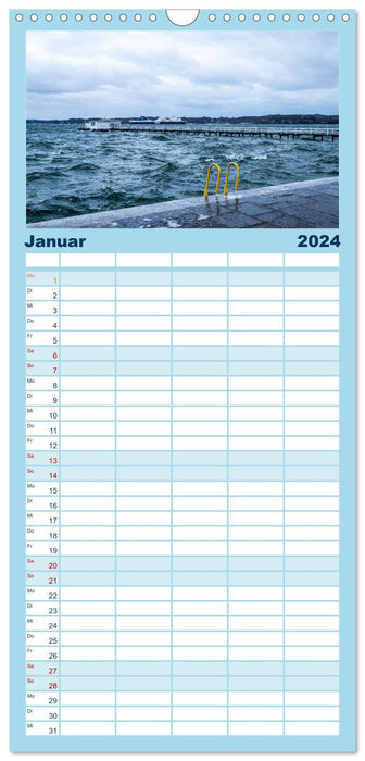 Sur le fjord de Kiel (Planificateur familial CALVENDO 2024) 
