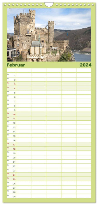 Vallée du Rhin romantique (Agenda familial CALVENDO 2024) 
